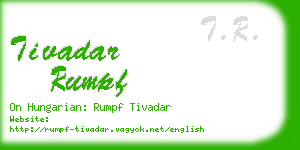 tivadar rumpf business card